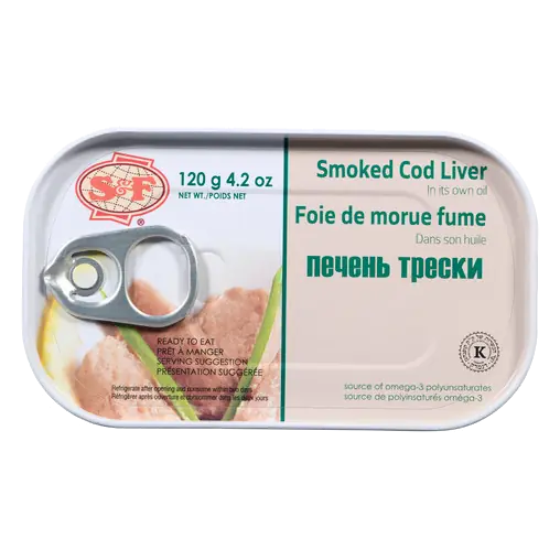 Canned Smoked Cod Liver 120 g