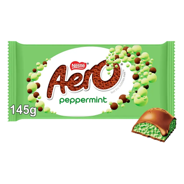 Aero Shaero Bubbly Peppermint Chocolate Sharing Bar 145g