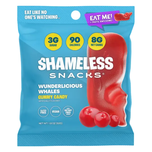 Shameless Snacks, Gummy Candy, Wunderlicious Whales