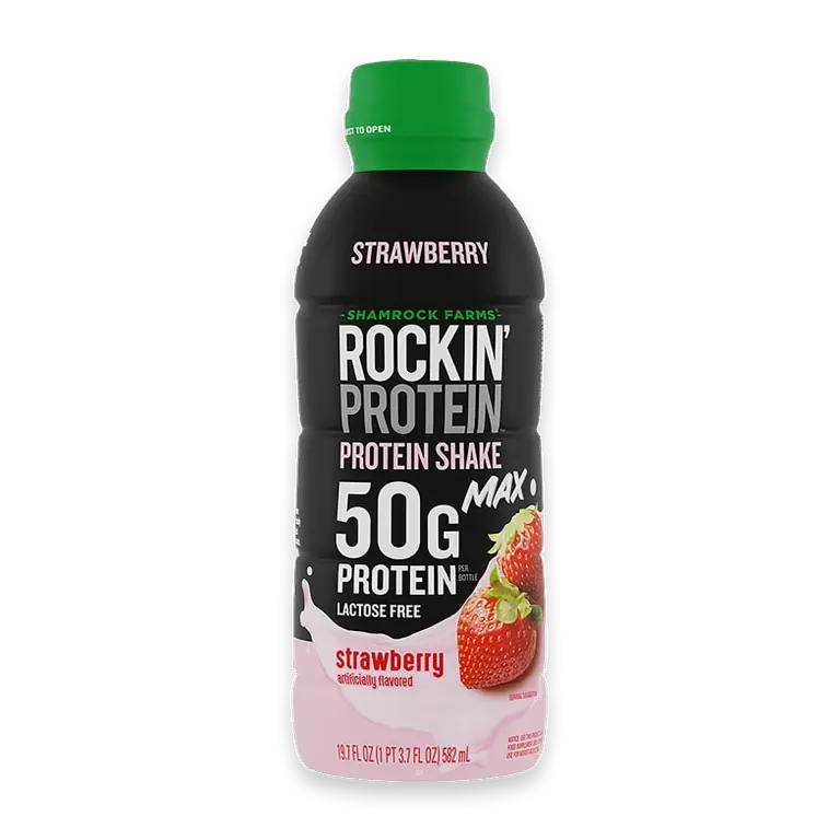 Rockin' Protein 50G MAX Strawberry Protein Shake