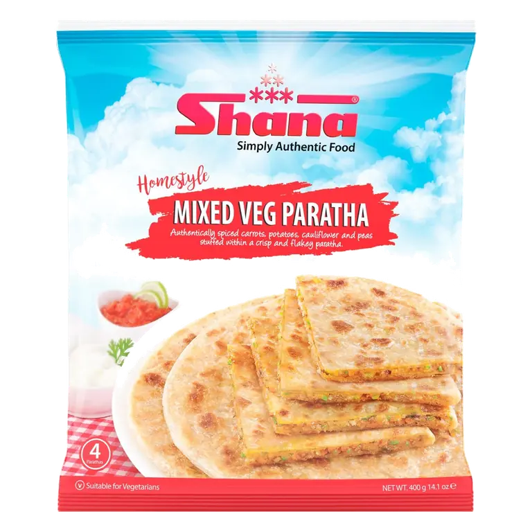 4 Pack Mixed Vegetable Paratha 400g