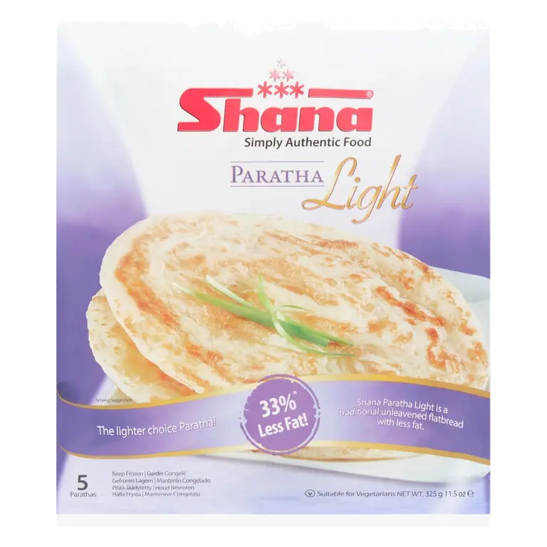 5 Pack Light Paratha 325g