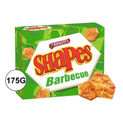 Arnott's Shapes Barbecue Snack Crackers 175g