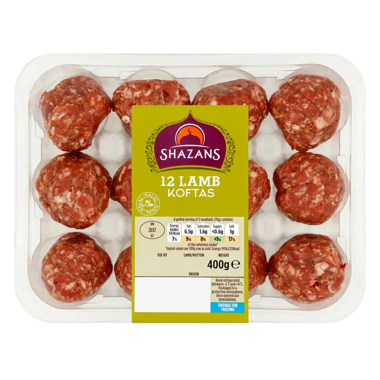 12 Halal Lamb Koftas 400g