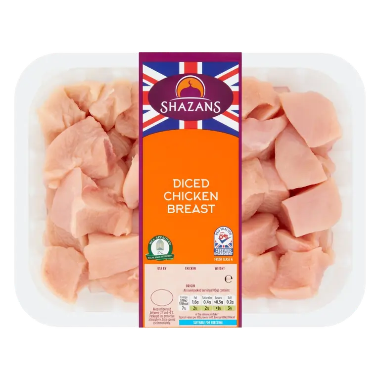 Halal Diced Chicken Breast 750g