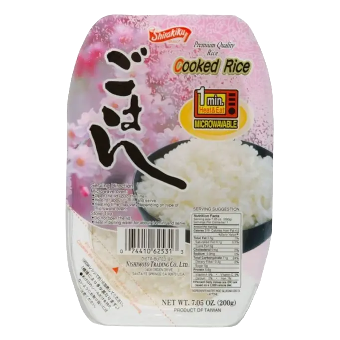 Shirakiku Microwavable White Rice, 7.05oz