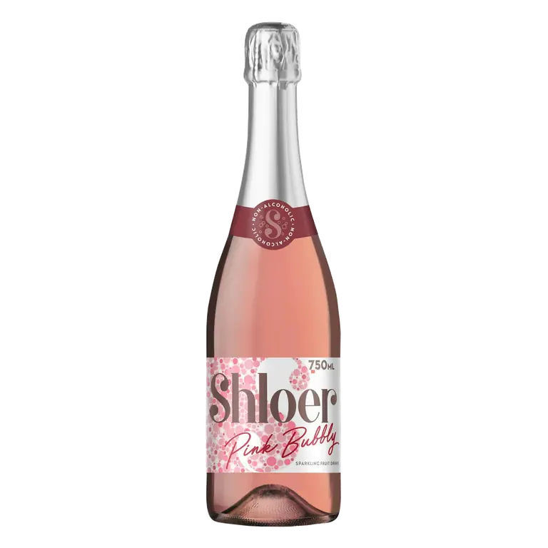 Pink Non Alcoholic Bubbly Sparkling Juice Drink 750ml