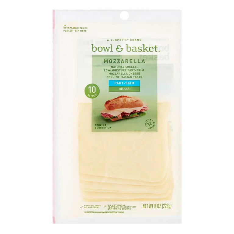 Mozzarella Low-Moisture Part-Skim Sliced Cheese
