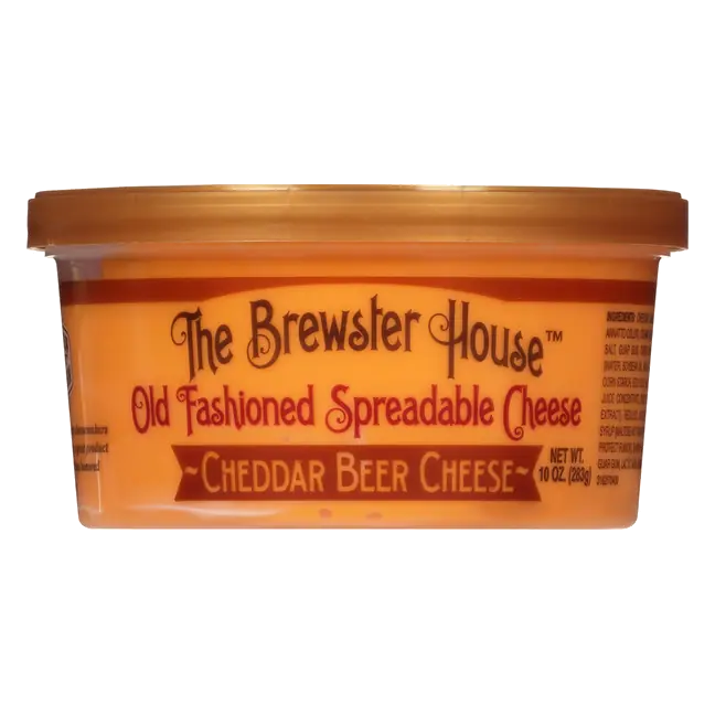 The Brewster House Cheddar Beer Cheese Old Fashioned Spreadable Cheese 10 oz