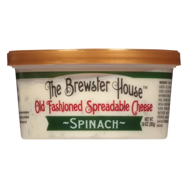 The Brewster House Spinach Old Fashioned Spreadable Cheese 10 oz