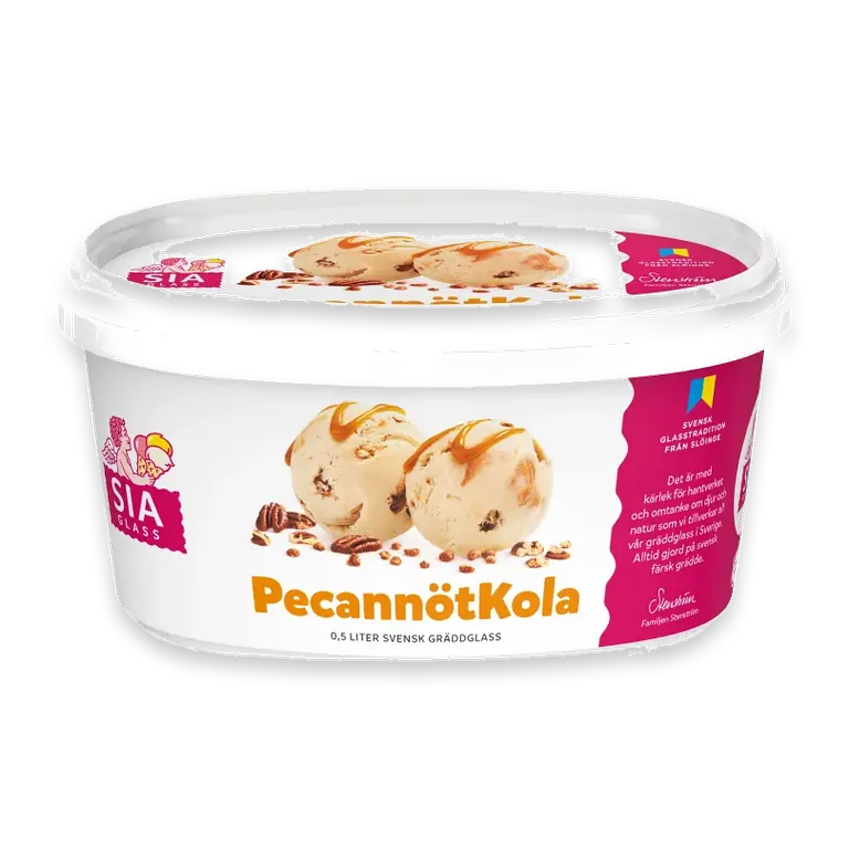Gräddglass Pecannötkola 500ml