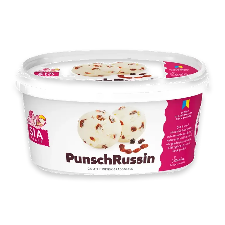 Gräddglass Punsch russin 500ml
