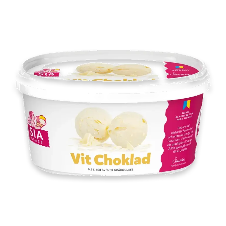 Gräddglass Vit choklad 500ml