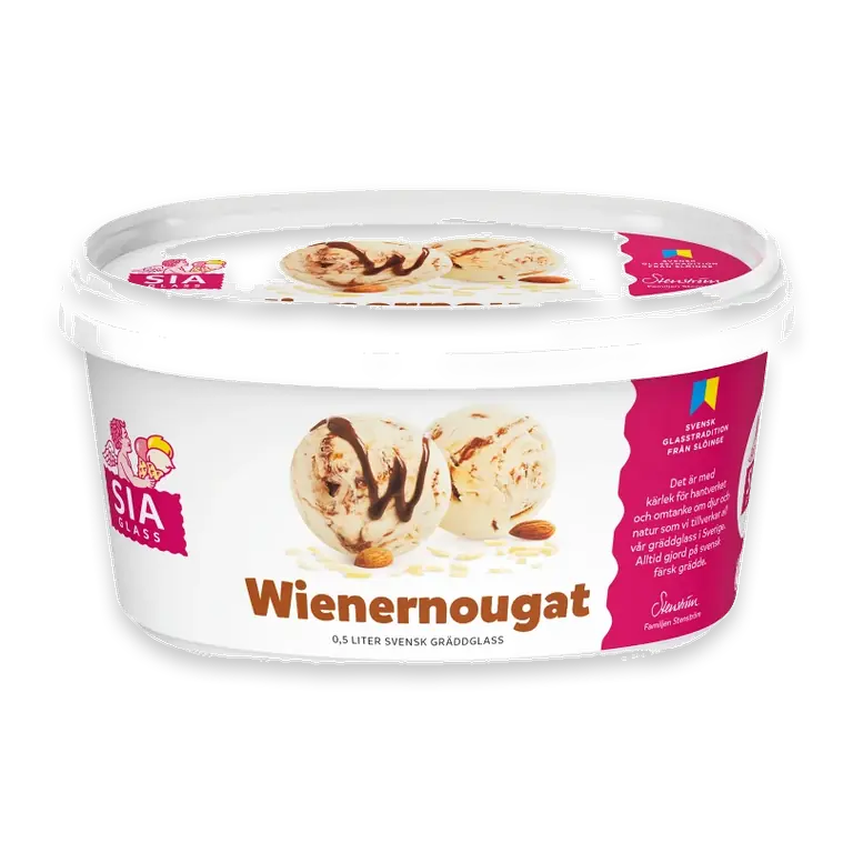 Gräddglass Wienernougat 500ml
