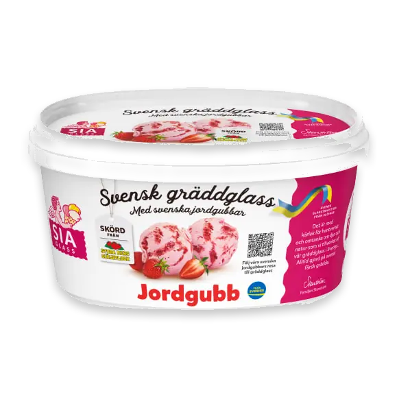 Jordgubb Gräddglass