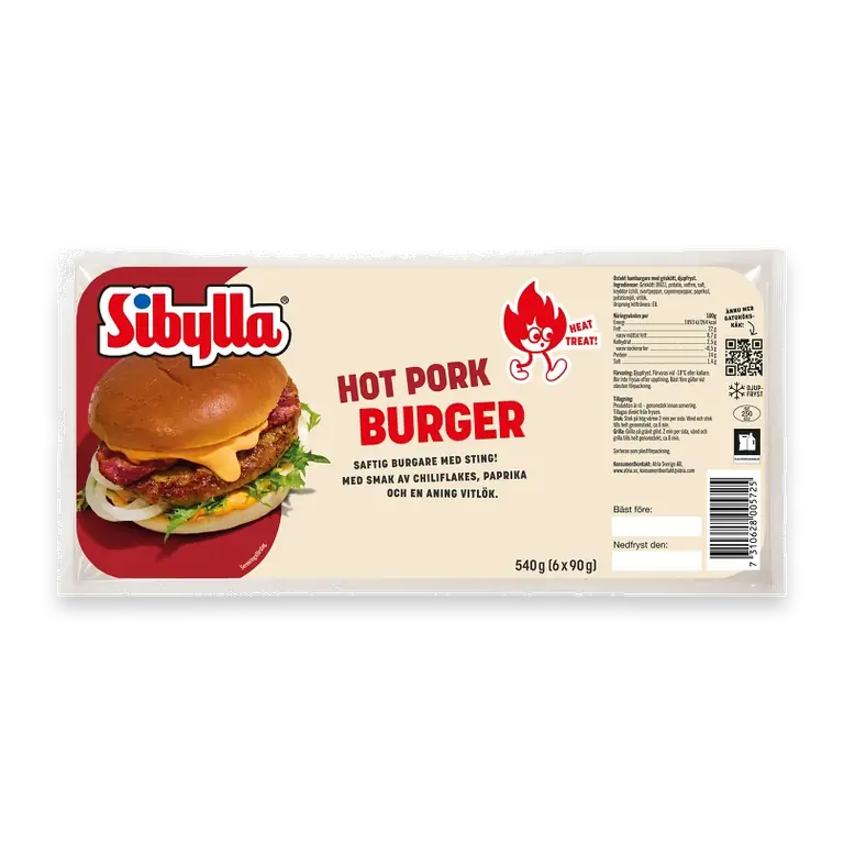 Hamburgare Hot pork 540g