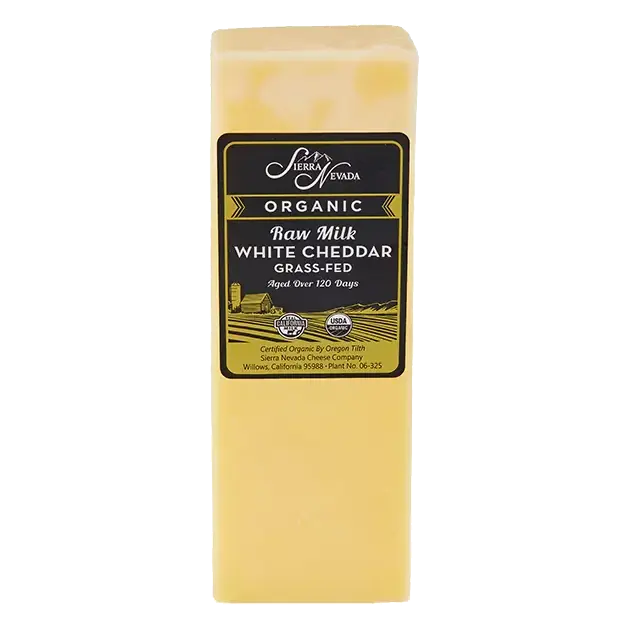 Organic Raw Milk White Cheddar Cheese