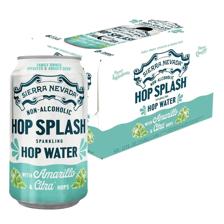 Sierra Nevada Hop Splash Sparkling Hop Water Non-Alcoholic, 6pk/12 fl oz Can