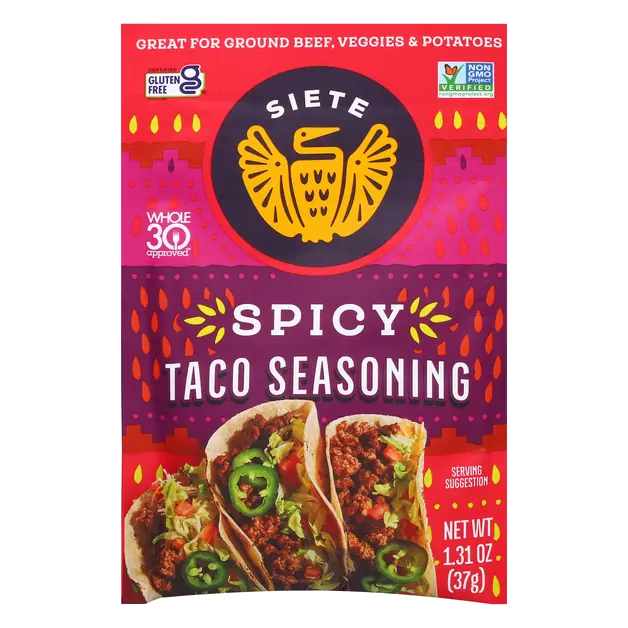 Gluten Free Paleo Spicy Taco Seasoning Packet