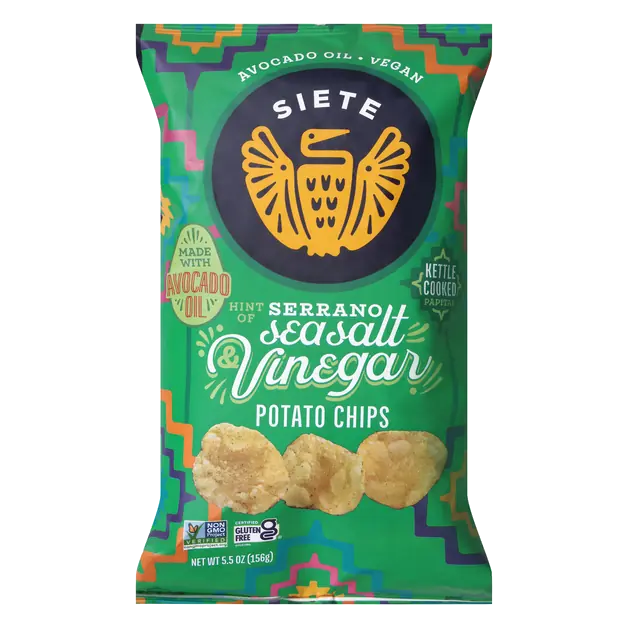 Gluten Free Serrano Sea Salt Vinegar Kettle Cooked Potato Chips