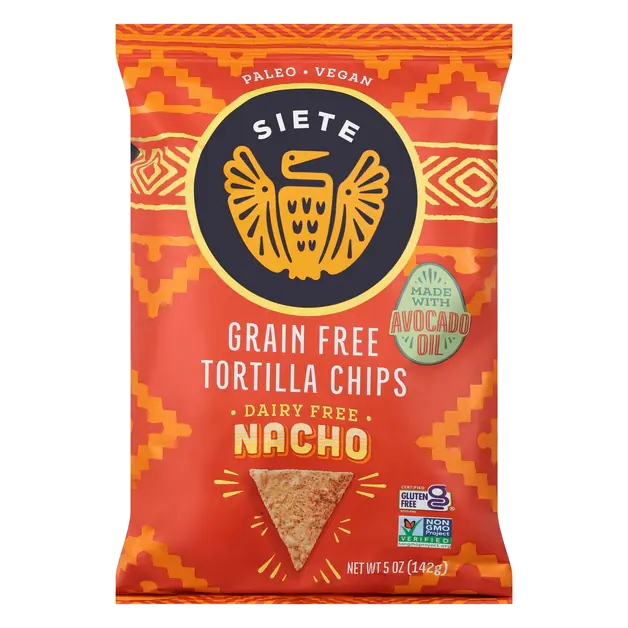 Gluten Grain & Dairy Free Vegan Avocado Oil Nacho Tortilla Chips