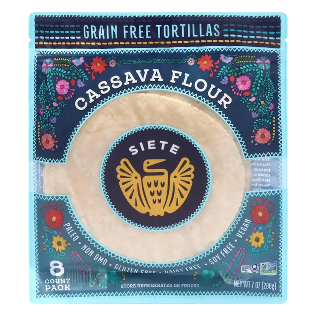 Gluten & Grain Free Cassava Flour Tortillas 6 Inch - 8 ct
