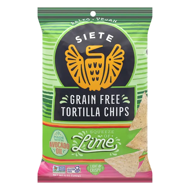 Gluten & Grain Free Vegan Avocado Oil Lime Tortilla Chips