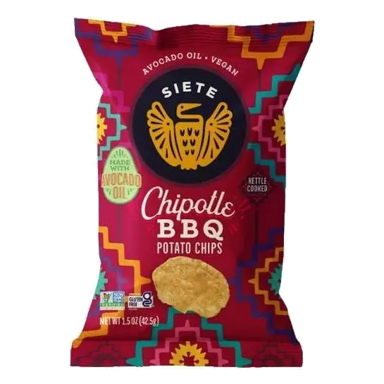 Siete Chipotle BBQ Kettle Cooked Potato Chips, 1.5oz