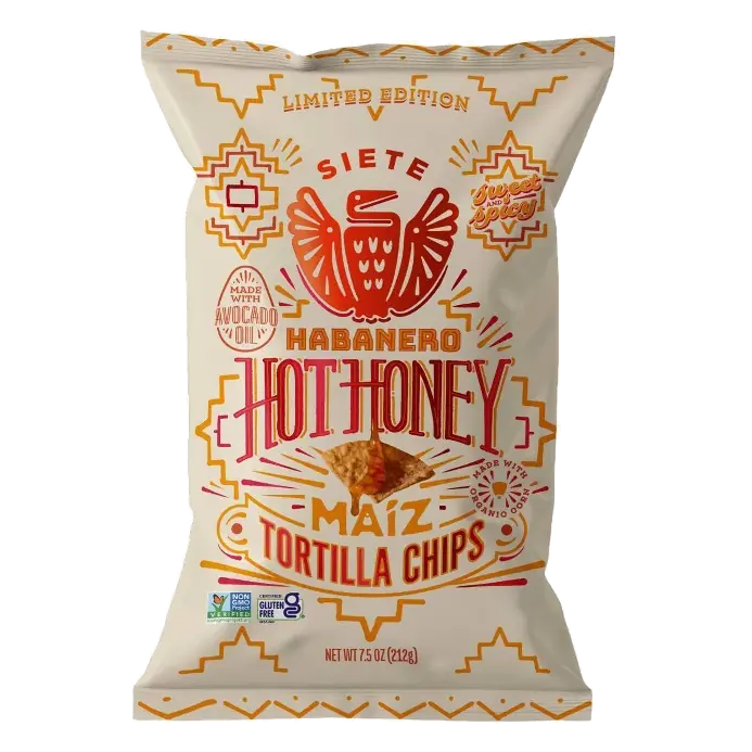 Siete Habanero Honey White Yellow Corn Tortilla Chips, 7.5oz