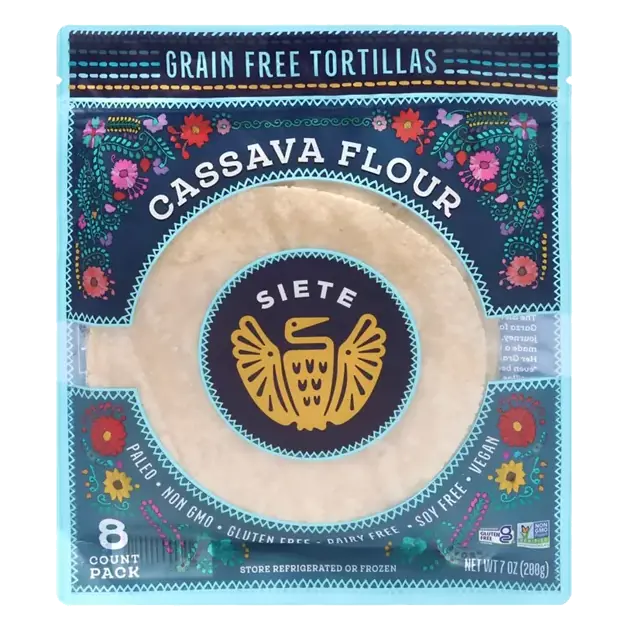 Tortillas, Grain Free, Cassava Flour