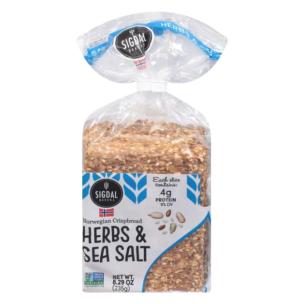 Gluten Free Herbs & Sea Salt Norwegian Crispbread Crackers