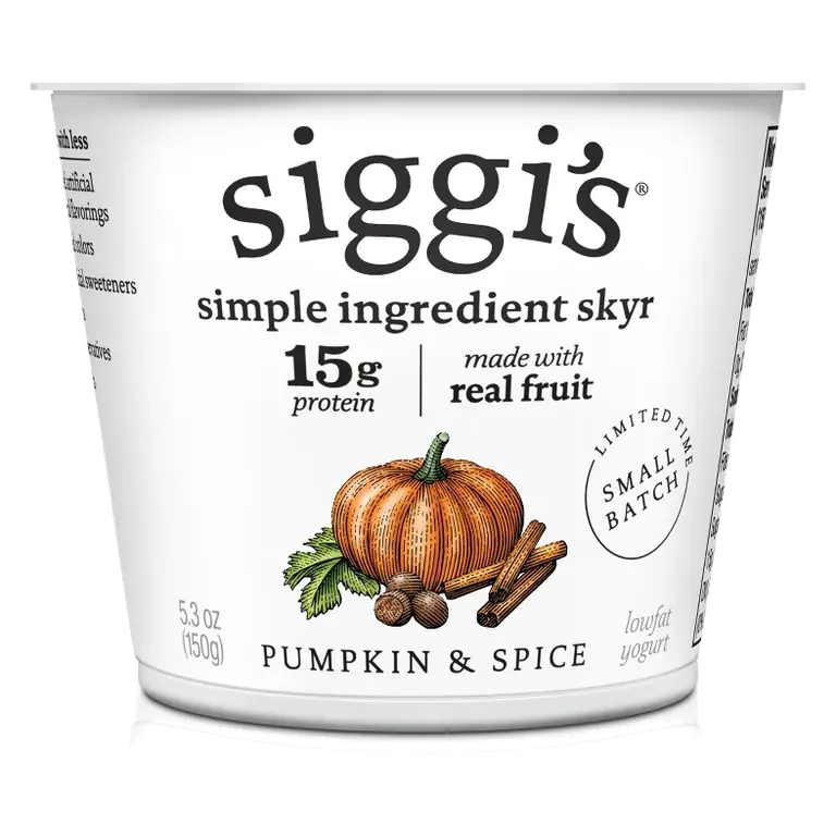 Siggi's 2% Milkfat Strained low-fat Icelandic Style Yogurt Pumpkin, 5.3oz