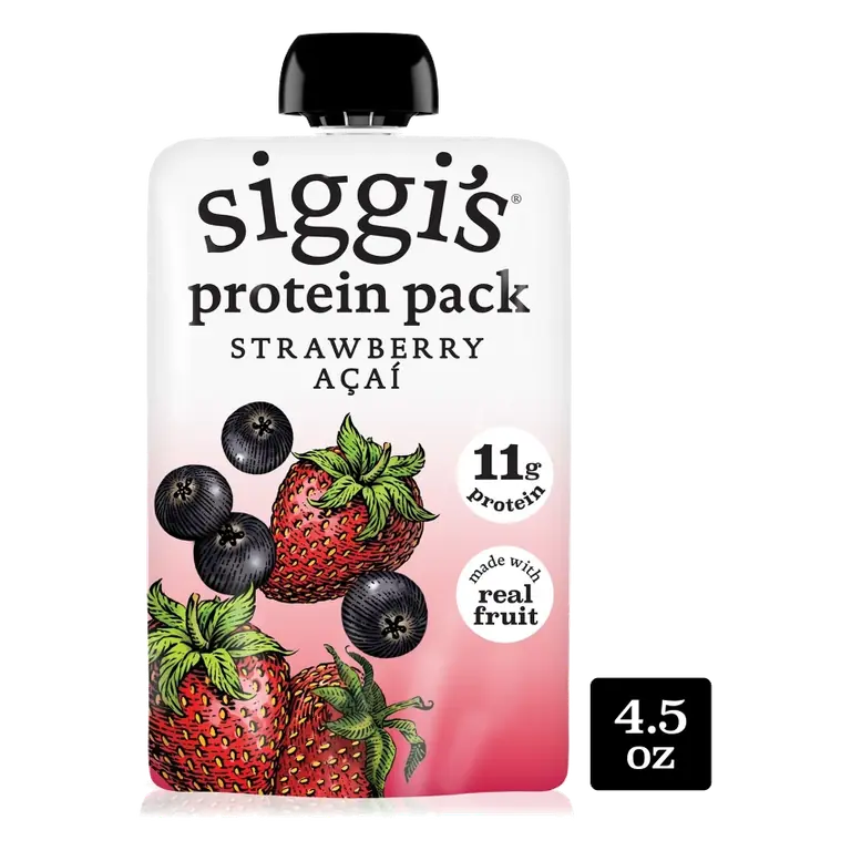 siggi's Strawberry Acai Traditional Yogurt, 4.5oz: No Artificial Sweeteners, High Protein, Pasture Raised