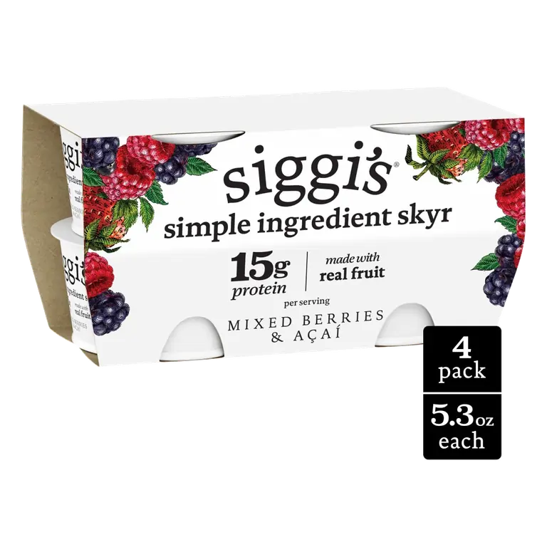 Mixed Berries & Acai Simple Ingredient Skyr Nonfat Icelandic Yogurt