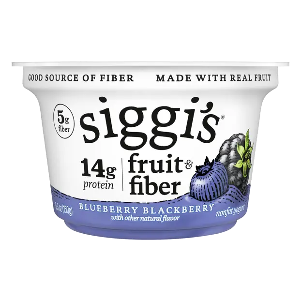 Non Fat Fruit & Fiber Blueberry Blackberry 14g Protein Yogurt Cup