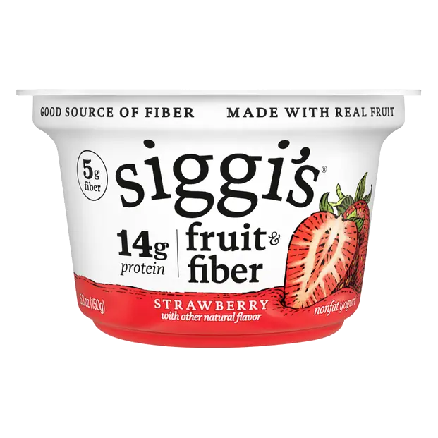 Non Fat Fruit & Fiber Strawberry 14g Protein Yogurt Cup