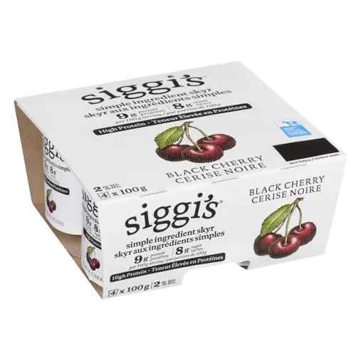 Skyr Yogurt Black Cherry 2% High Protein 4 x 100g