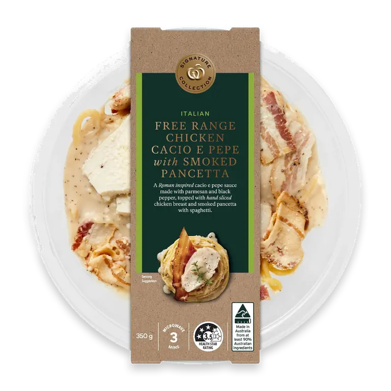 Free Range Chicken Cacio E Pepe With Smoked Pancetta