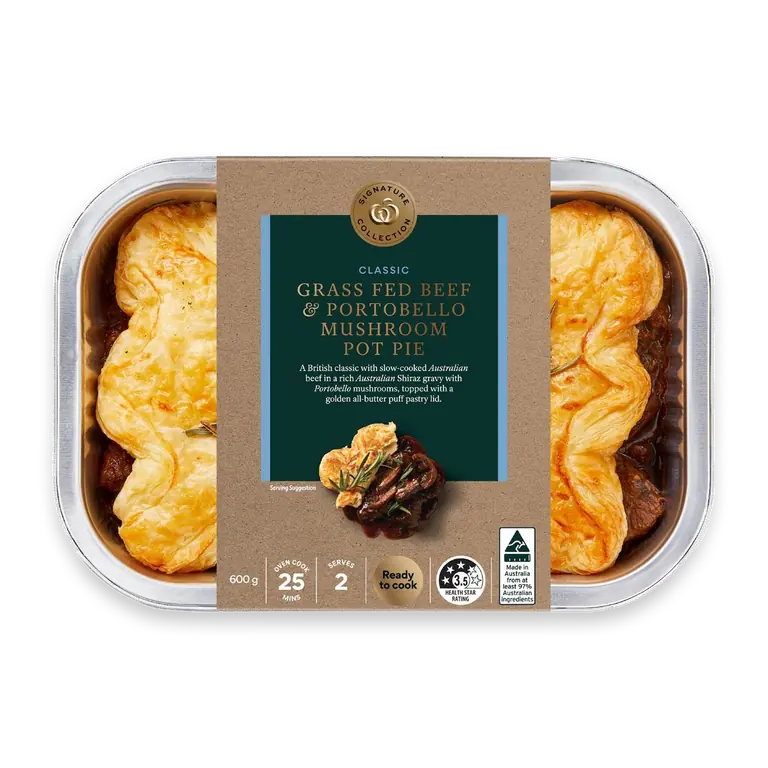 Grass Fed Angus Beef & Portobello Mushroom Pie
