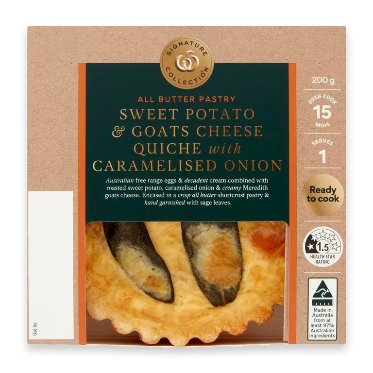 Sweet Potato Quiche With Goats Cheese & Caramelised Onion