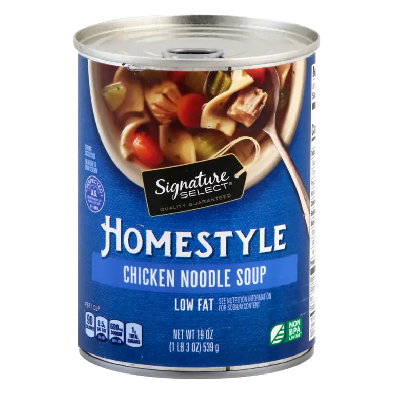 Chicken Noodle Low Fat Homestyle Soup