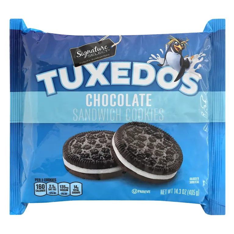 Chocolate Tuxedo's Sandwich Cookies
