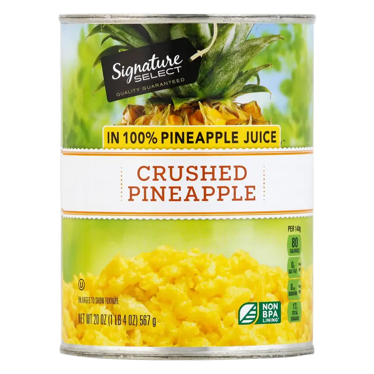 Crushed Pineapple in 100% Pineapple Juice