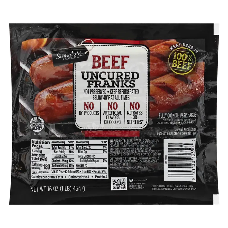 Fully Cooked Beef Uncured Franks