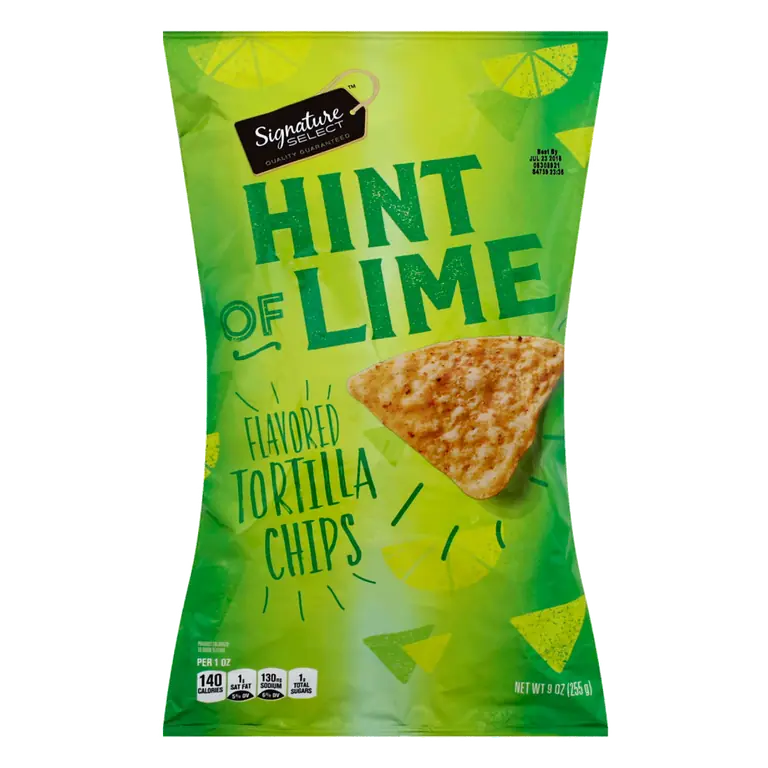 Hint of Lime Flavored Tortilla Chips