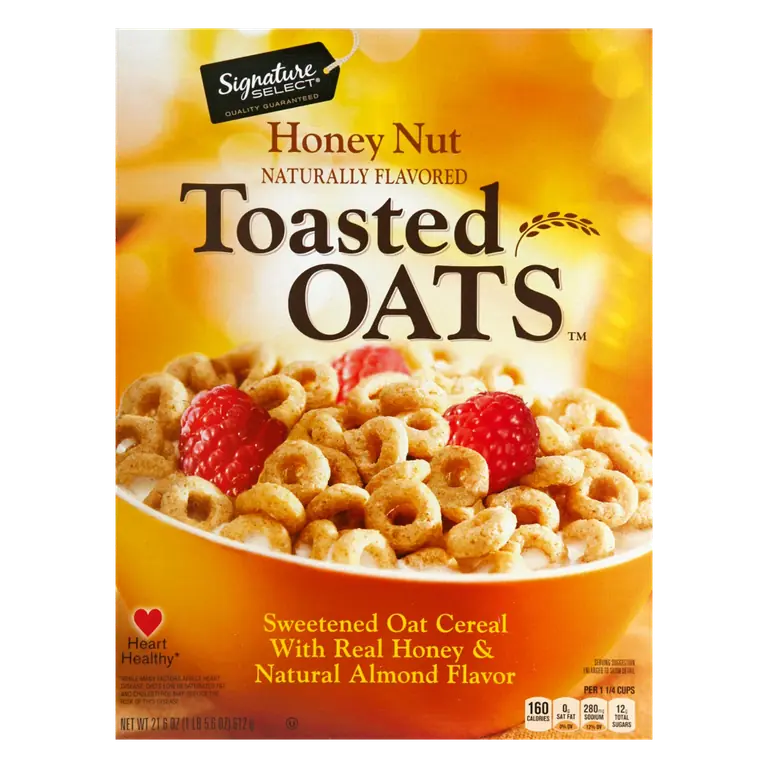 Honey Nut Flavored Toasted Oats Sweetened Oat Cereal