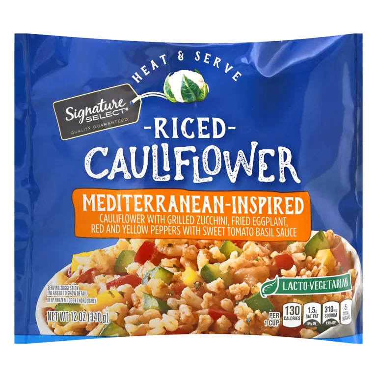 Mediterranean-Inspired Riced Cauliflower with Grilled Zucchini