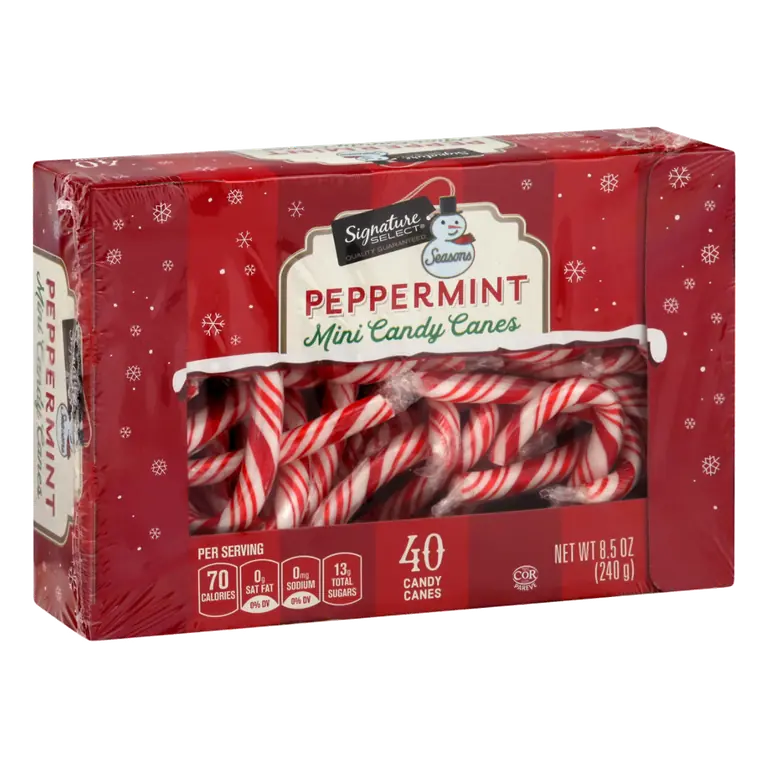 Peppermint Flavored Seasons Mini Candy Canes