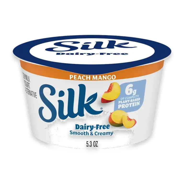 Peach Mango Dairy Free Vegan Soy Milk Yogurt Alternative Cup