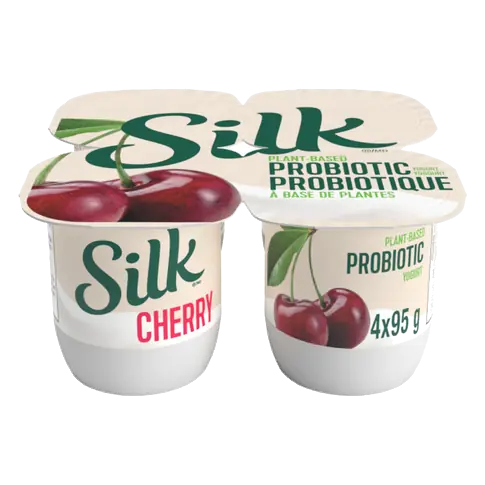 Plant-Based Probiotics Yogurt Cherry Smooth 4 x 95 g